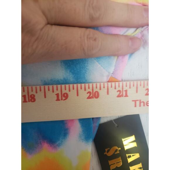 $Make it Rain$ Thicka Than a Snicka Sequins Funny Tie-Dye Graphic Tee. 1X. NWT - Picture 6 of 9